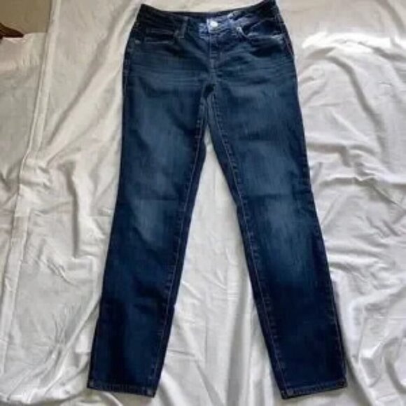 👖 American Eagle Super Skinny Jeans Dark Wash Blue Size 8 - Picture 9 of 11